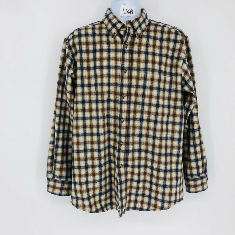 Pendleton Men Multicolor 100% Wool Long Sleeve Collared Button-Down Shirt Size M